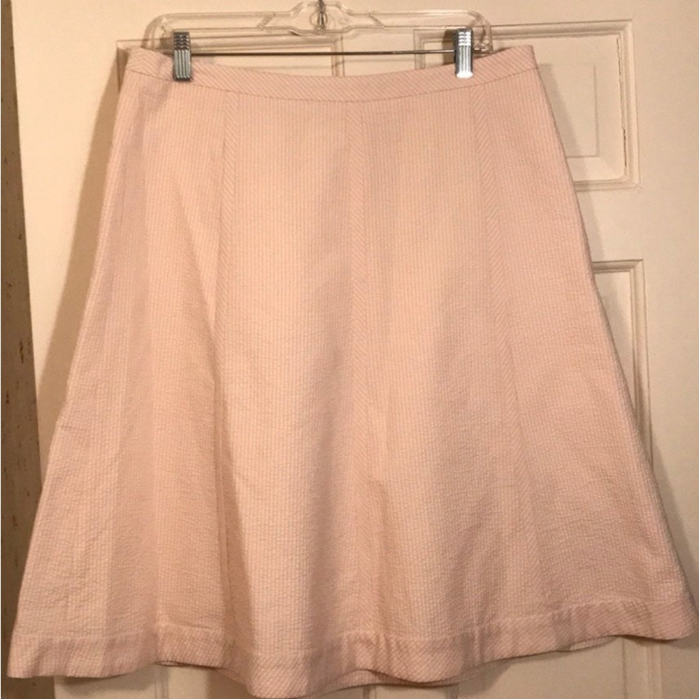 Banana Republic seersucker A-line skirt.